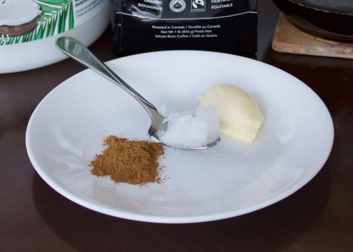 cinnamon coconut oil and butter for coffee